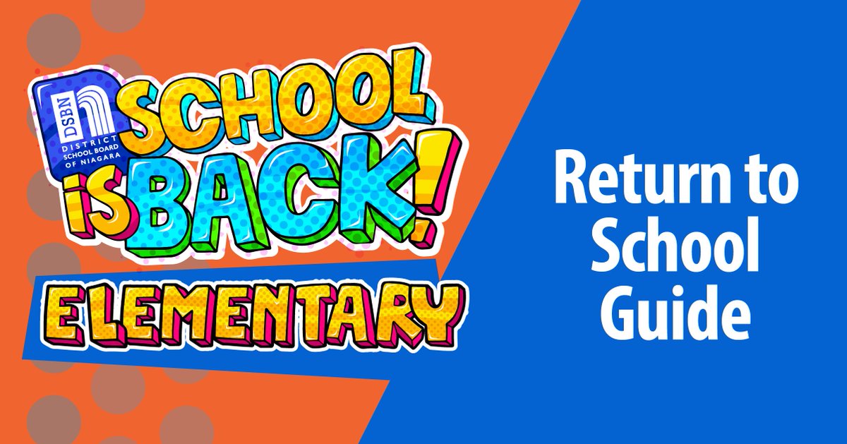 District School Board of Niagara (@dsbn) on Twitter photo School is BACK! ๐ฃ ๐ฌ๐ณ๐ฌ๐ด๐ฌ๐ต๐ป๐จ๐น๐ families, here's what to know for September: ๐dsbn.org/backtoschool/eโฆ
Get this info & more:
๐ in-person learning
๐ฅ๏ธ remote learning
๐ Kindergarten
๐ท health & safety
๐๏ธ when schools reopen (psst.. it's Aug. 30!)
โ who to contact School is BACK! ๐ฃ ๐ฌ๐ณ๐ฌ๐ด๐ฌ๐ต๐ป๐จ๐น๐ families, here's what to know for September: ๐dsbn.org/backtoschool/eโฆ
Get this info & more:
๐ in-person learning
๐ฅ๏ธ remote learning
๐ Kindergarten
๐ท health & safety
๐๏ธ when schools reopen (psst.. it's Aug. 30!)
โ who to contact