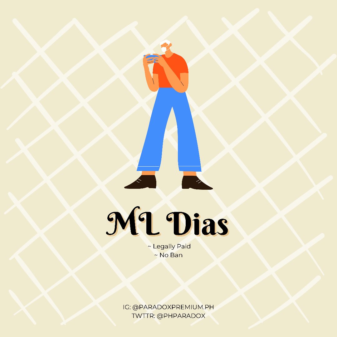 PhParadox's tweet photo. 🌱 ML Dias

• legally paid
• no ban

✨ Message me for more orders, inquiries &amp; questions. We are also on ig &amp; fb! https://t.co/3cXD0UJJfv