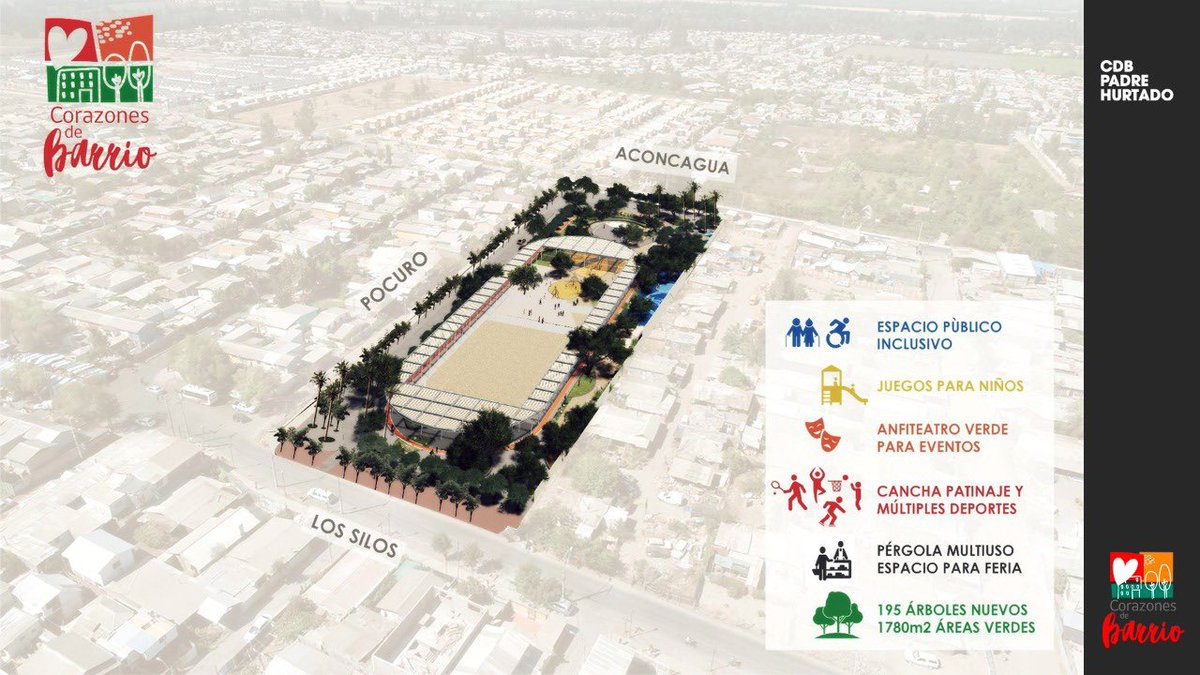FelipeWard's tweet photo. ¡Avanzamos en #IntegraciónSocial! Todo listo para comenzar el proceso de licitación de obras para la etapa inicial del 1er #CorazónDeBarrio de Chile, iniciativa de regeneración urbana que dotará de equipamiento, servicios y áreas de esparcimiento para la comuna de #PadreHurtado. https://t.co/hHDPqZHknu