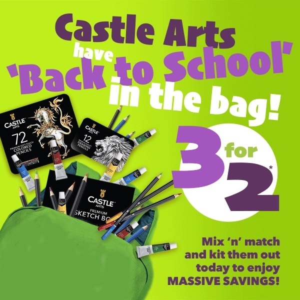CastleArts_'s tweet photo. Castle Arts have 'Back to School' in the bag 🎒 Mix and match with 3 for 2 on back to school essentials online at https://t.co/SPZhQM9GMY https://t.co/mpfsnwxRyP