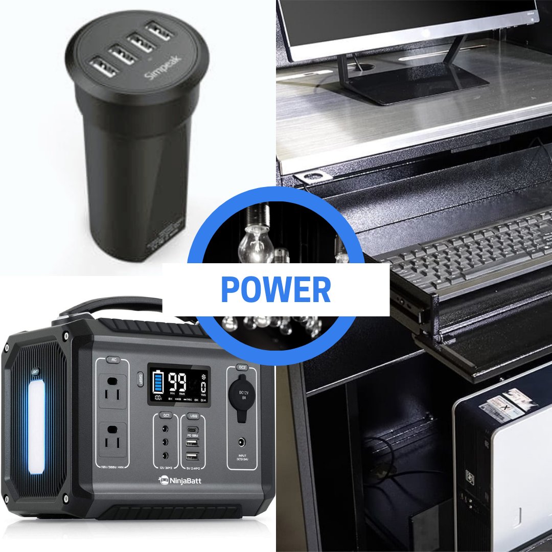 Power Up. A charging for small devices and/or power for your entire #SatelliteSecurityStation, plus built in cable routing to keep the workspace tidy and maximize space. ow.ly/BNDj50FR8Nr
…
#SecurityCompany #SecurityGuard #FacilitiesManagement #ffe #TheSecurityStation