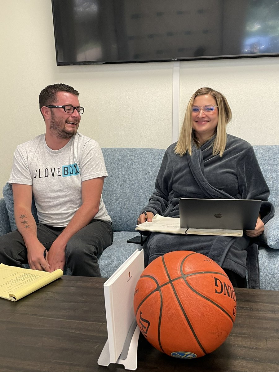 When your cold during an agency success meeting...grab a bathrobe!