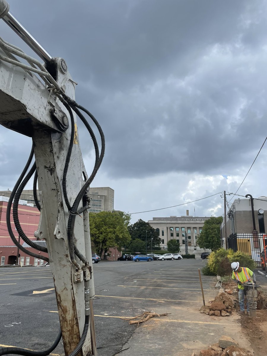 TheIcelandGuy's tweet photo. Raining. We uncovered what we could refill today.  Dig, lay conduit, refill in packed layers and move forward about 20’ at time for now.  #realedge #701ETrade #interconnection #carrierhotel #CCS #internet https://t.co/y7j3ikI3ip
