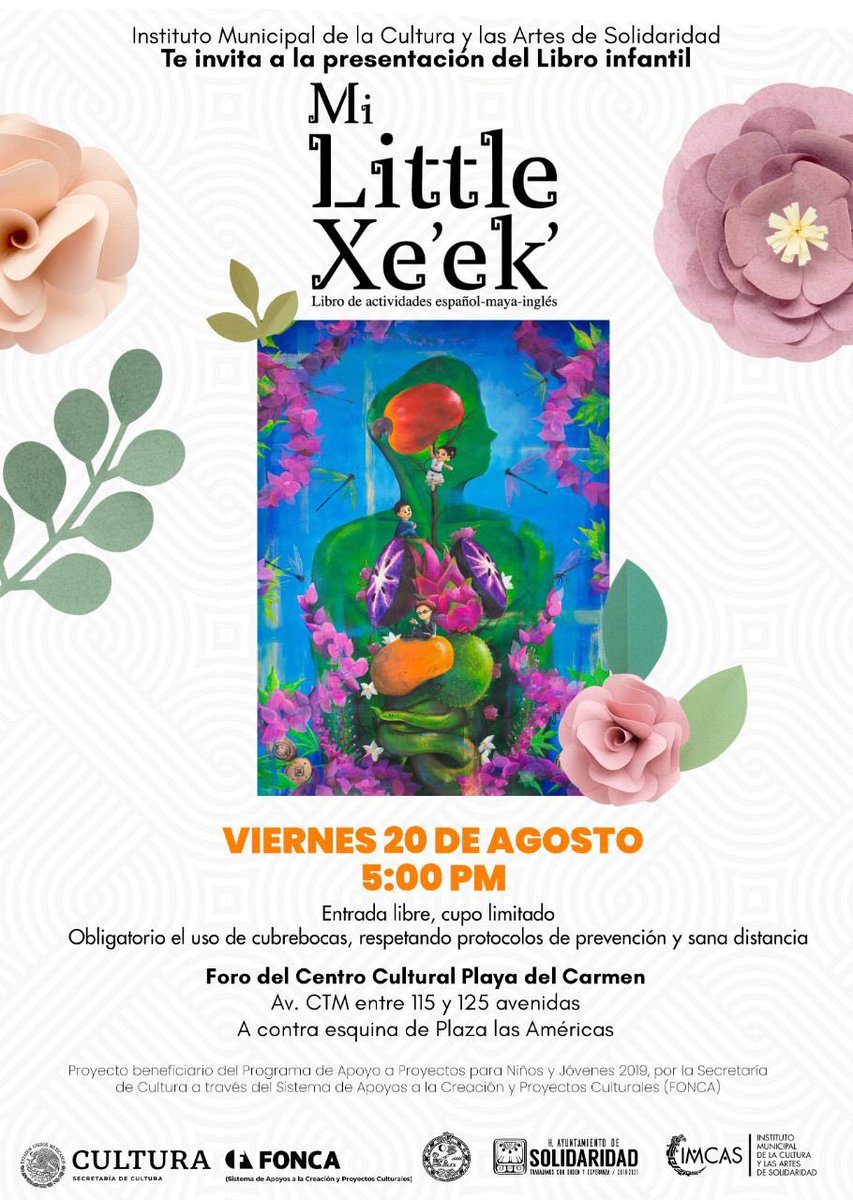 presentación del libro para niños MI LITTLE XEÉK, obra creada por el psicólogo campechano Carlos Rivero 20 Agosto 5pm en <a href="/CulturaSolidari/">Instituto Municipal de la Cultura y las Artes</a> #PlayaDelCarmen