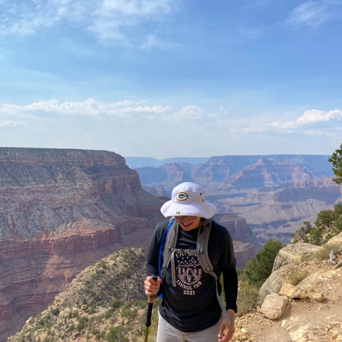 Reppin' the <a href="/packers/">Green Bay Packers</a> while hiking in the Grand Canyon.  

#GoPackGo | #PackEverywhere