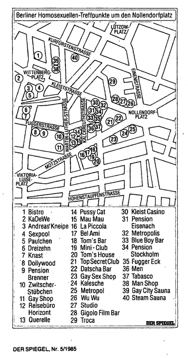 MasterTopXXL1's tweet photo. the gay map from berlin 1985
#berlingay #gaymap #gaymapberlin #berlin1985 #gaybar #gaybarberlin #nollendorfplatz #motzstrasse #eisenacherstrasse https://t.co/xz3tvLLp5X
