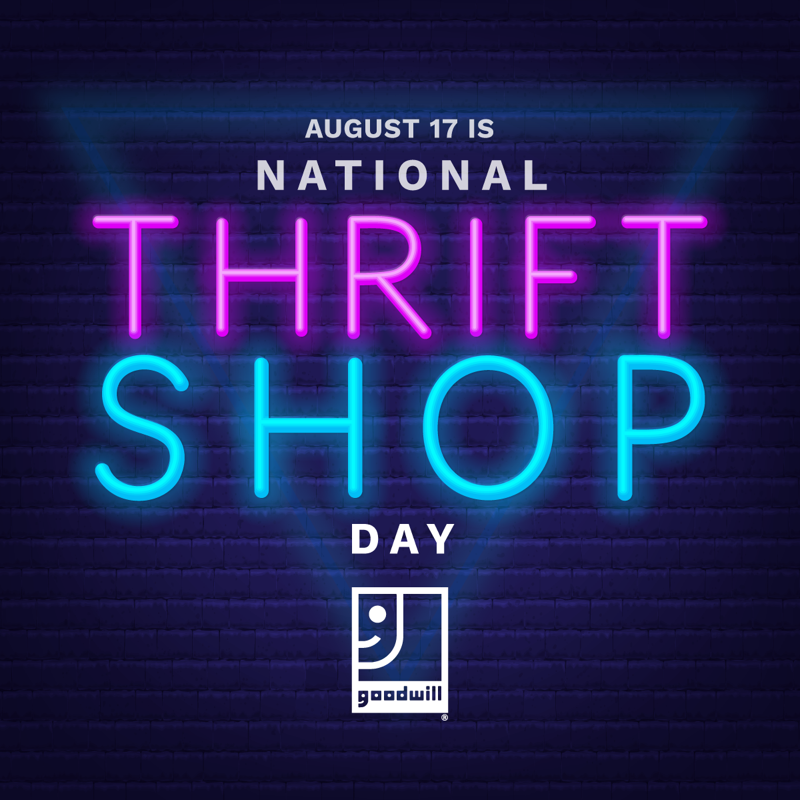 GoodwillIntl's tweet photo. #NationalThriftShopDay (noun): 1. A calendar observance intended to fully express your #ThriftLove. 2. A chance to have your fab finds make a positive impact on the lives of people in your community. Visit your local #Goodwill: https://t.co/3jsVovw6ZX 💙 #NationalThriftShopWeek
