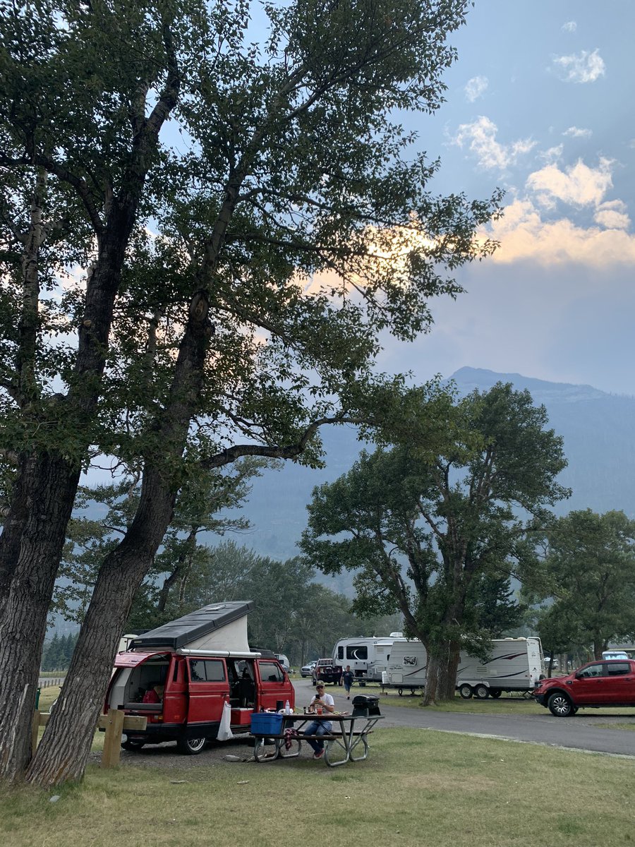 Our van made it to Waterton! 🙌 Now we vacation 😊 #explorealberta #vanlife #vanagonlife