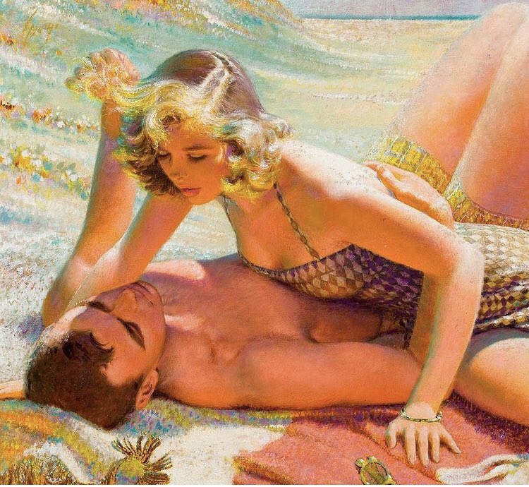 fu3wu3li2letail's tweet photo. I have seen an amazing Story Illustration by Edwin Georgi #edwingeorgi “Lovers” from Redbook magazine and I thought of them #luprisse 🥰🤤💗💗💗
#ルパン三世 #ルパン6 #WELOVEルパン三世 #rupan #nsfw #beach https://t.co/gIauJAnjsr