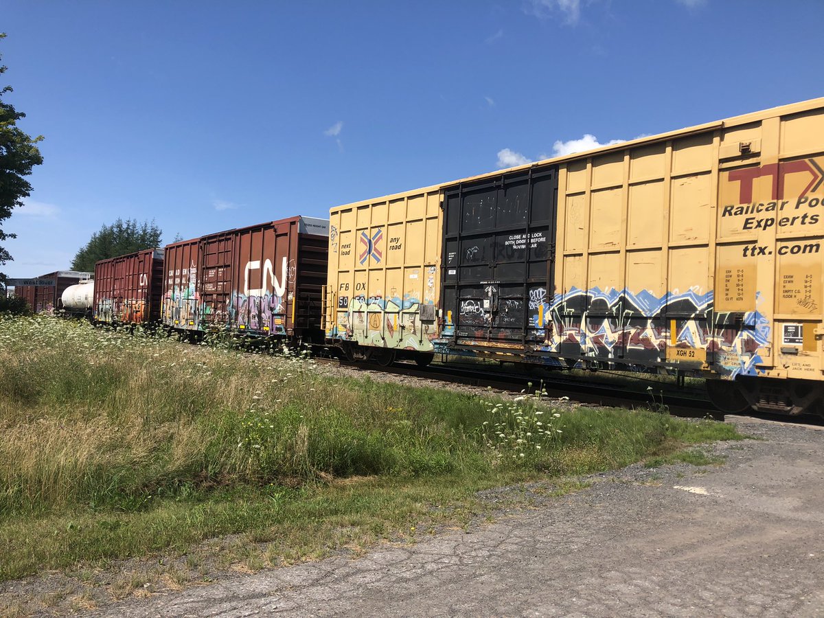 I haven’t been held up by a train in decades.  Of course today, while criss crossing #pictouwest  to finish up door knocking for #Election2021 I was held up for 10 minutes but it felt like an hour!  #everyminutecounts #everyvotecounts #nspoli #idolovetrains