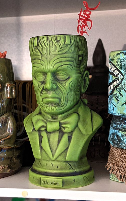 Zerostreet's tweet photo. Got this amazing mug from @bigtoeart . Pick one up @Tiki_Farm

#tikimug #theother #bigtoe #bigtoeart #art #mug #tiki #frankensteinsmonster #monster #tikibar https://t.co/DmcdE5rbwD