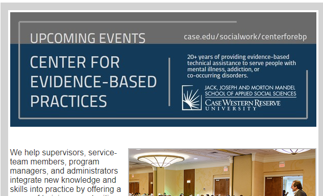 CenterForEBP's tweet image. Have you seen our latest line up of events?hosted.verticalresponse.com/963087/9959ec3…
Interested in receiving email updates from the Center for Evidence-Based Practices? Join our mailing list: oi.vresp.com/?fid=4ba5fd6267