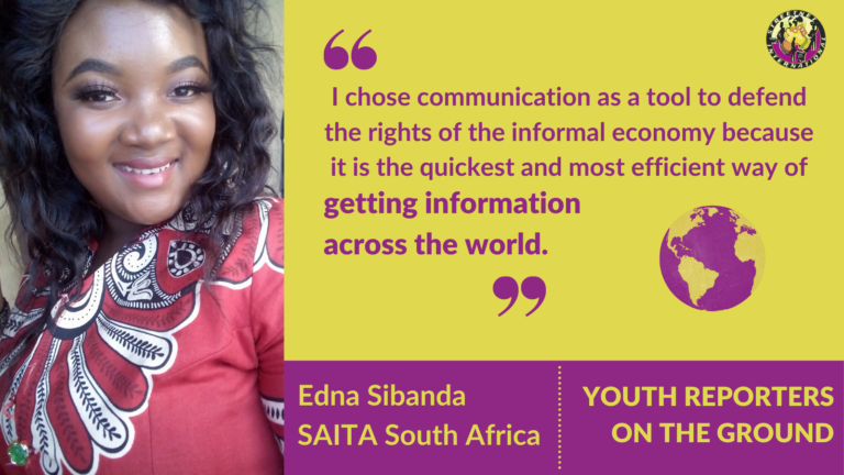 Streetnet1's tweet photo. 😍 Meet another of our Youth Reporters - Edna Sibanda is a member of @SAITAtweets who wants to improve advocacy for the rights of informal traders and #InformalEconomy workers &amp; believes communication is the best tool for that! 👏

👉 Discover her story: https://t.co/XYlbt2cF0F https://t.co/t0p9BtOKrj