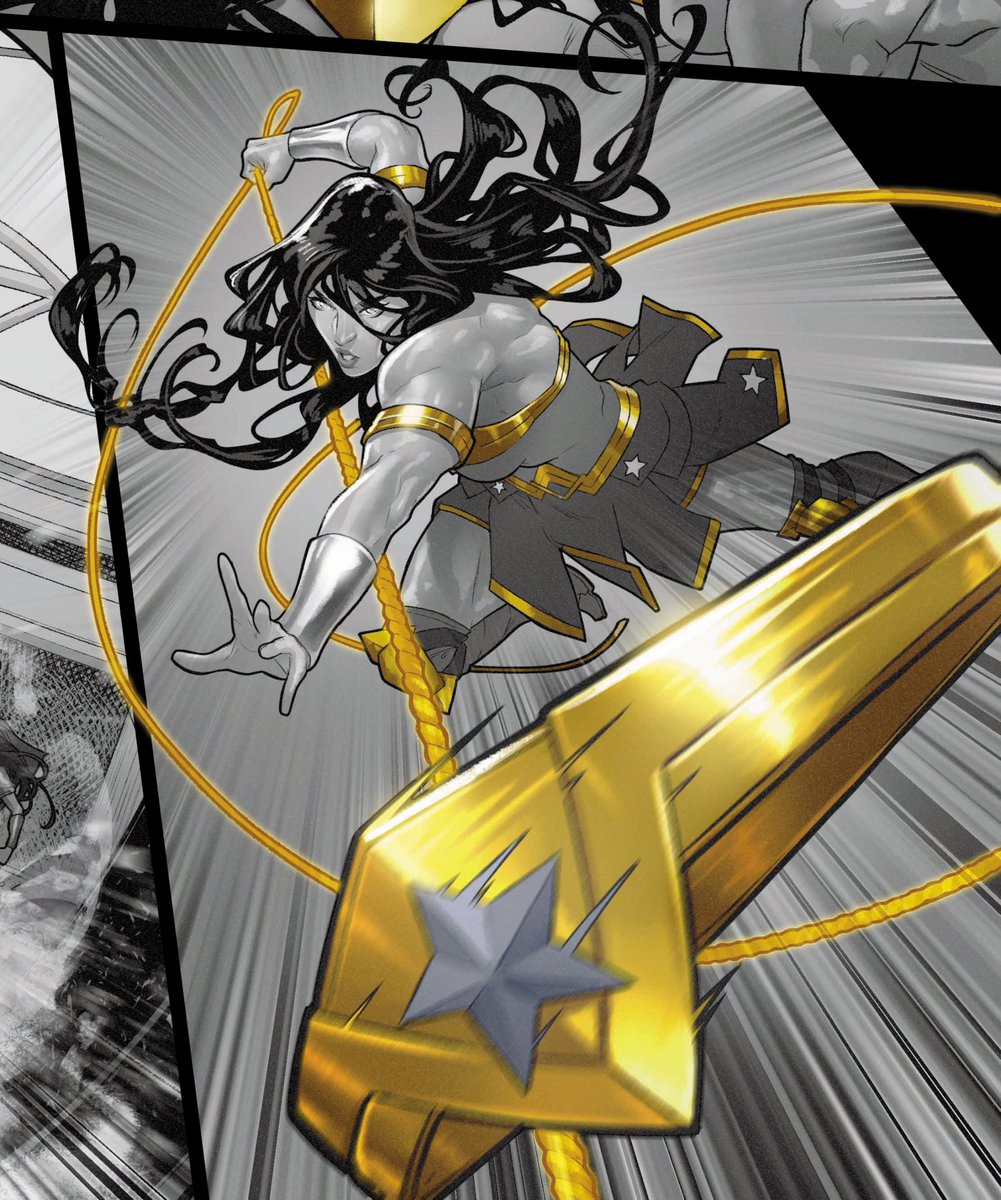 DrSheenaHoward's tweet photo. Loving the artwork by the talented @_pryce14 for DC Wonder Woman: Black + Gold #6 in stores 11/24.

Put it on your pull list at your #comicbook store and let me know what you think! 

Excited for my Wonder Woman debut. 

#writingcommunity #creatives #wonderwoman #d2d #nubia https://t.co/aRi4YneL5G
