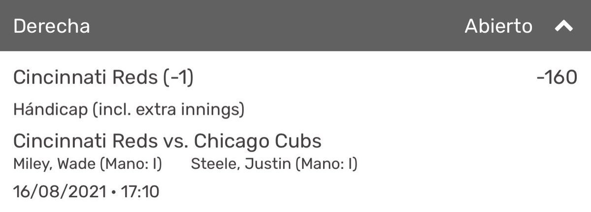 CONWIPICKSS's tweet image. MLB⚾️

Aquí les dejo el #FreePick del día de hoy 🎯🔥

VAMOS REDSSS🔥🔥‼️‼️
#GamblingTwitter #MLB #FreePicks #ATOBTTR 

Reds vs Cubs 
Pick: Reds -1