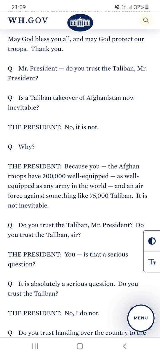 This was only 5 weeks ago! How was U.S. Intelligence so overwhelmingly wrong!