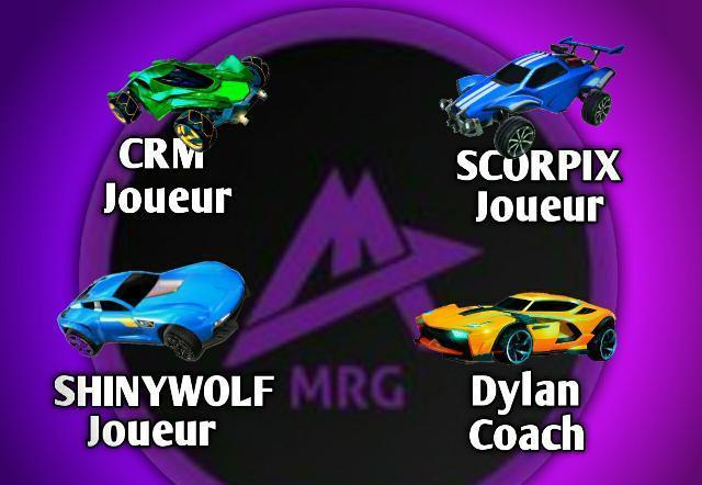 🚨 Recrutement

La MRG est fier de vous présenter son nouveau Roster  GC <a href="/RocketLeague_FR/">Rocket League France</a> qui nous représentera lors des prochaines compétitions.

L'ensemble de la MRG souhaite la bienvenue à @croq_mou <a href="/ShinyWolf_RL/">ShinyWolf</a> #Scorpix ainsi qu'à leur coach #Dylan 😈

#MRGFORWIN💜🖤