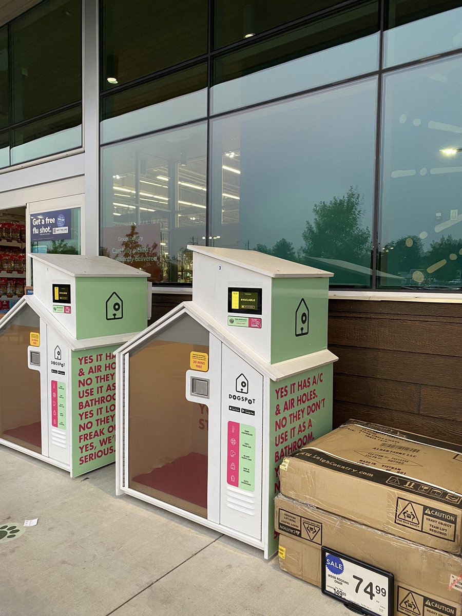 How cool are these @dogspot stations?! It gets hot in your car, leave them in one of these when you run into the grocery store. Would you try one?