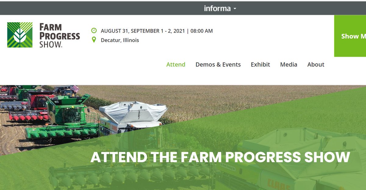 We'll see at the Farm Progress Show August 31st - September 2nd, Booth 246