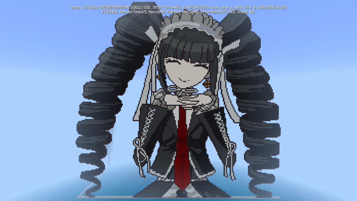 ElMenosonce's tweet photo. I did another Minecraft pixelart on survival 👍 Took me about 72 hours #OfficialMinecraftClub  #danganronpa  #pixelart https://t.co/aY0j5VSgyO