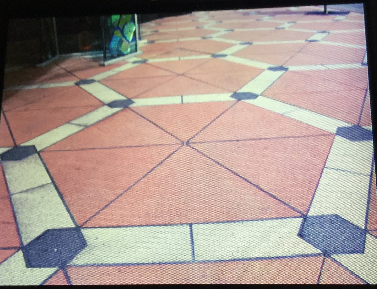 DianeDevine18's tweet photo. At an NCSM/NCTM conference in San Diego, I discovered this pattern on a sidewalk. If we created a board for a game, what would it look like and what would the rules be?#Mathplay #Mathphoto21 https://t.co/OCu9XyqtJF