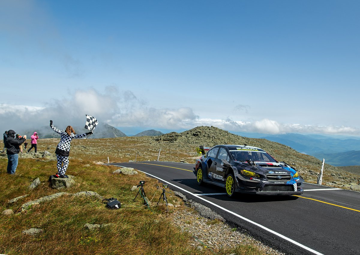 subaru_usa's tweet photo. Drop a 🐐 for the GOAT. Congrats to @TravisPastrana on a new Mt. Washington Hillclimb record of 5:28:67, shaving 16.05 seconds off his 2017 record. Watch the video here: https://t.co/rFJnpVUGB4 #MotorsportsAwarenessMonth #AirSlayerSTI https://t.co/Cxqx9Ydhdl