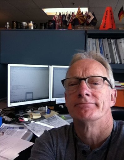 SeattleITDept's tweet photo. Our #employeespotlight this week is Mark Peterson. He's a Telecommunications Analyst in the Security &amp; Infrastructure division at Seattle IT. He has been with the City of Seattle for 20 years! His hobby is woodworking and he's hoping to travel to Italy &amp; Germany https://t.co/mhSEx7diBL