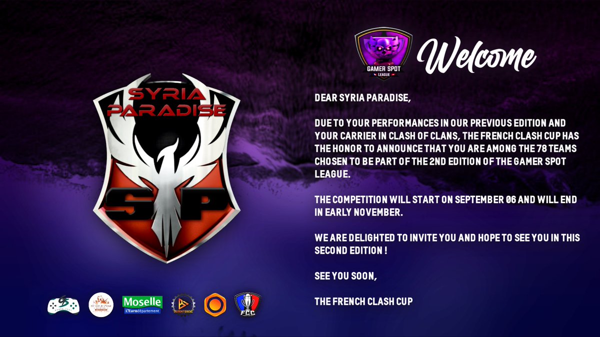 Here we go for our Second participation in the Gamer Spot🔥

<a href="/FrenchCup/">French Clash Cup</a> Thank you for the invitation🤝