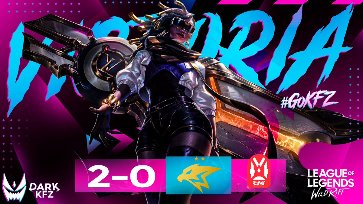 Dark KFZ (@dark_kfz) on Twitter photo #WildRift | Victoria!
Nos llevamos los puntos en un increíble encuentro!
Estamos listos para el resto de la competencia 😈
🆚️| <a href="/GoldenEagles_GE/">Golden Eagles</a>
🏆| <a href="/EML_Latam/">EML</a>
📈| 2-0
⚜| Roster
@parawhy_7
<a href="/BabyLovin_/">BabyLovin</a> (🦇)
<a href="/CancliniRamirez/">Papø</a> (🦇)
<a href="/Emiliojeda1/">Emiliojeda</a>
<a href="/JordiVele/">JordiVel9</a>
#GoKFZ ☄ #WildRift | Victoria!
Nos llevamos los puntos en un increíble encuentro!
Estamos listos para el resto de la competencia 😈
🆚️| <a href="/GoldenEagles_GE/">Golden Eagles</a>
🏆| <a href="/EML_Latam/">EML</a>
📈| 2-0
⚜| Roster
@parawhy_7
<a href="/BabyLovin_/">BabyLovin</a> (🦇)
<a href="/CancliniRamirez/">Papø</a> (🦇)
<a href="/Emiliojeda1/">Emiliojeda</a>
<a href="/JordiVele/">JordiVel9</a>
#GoKFZ ☄