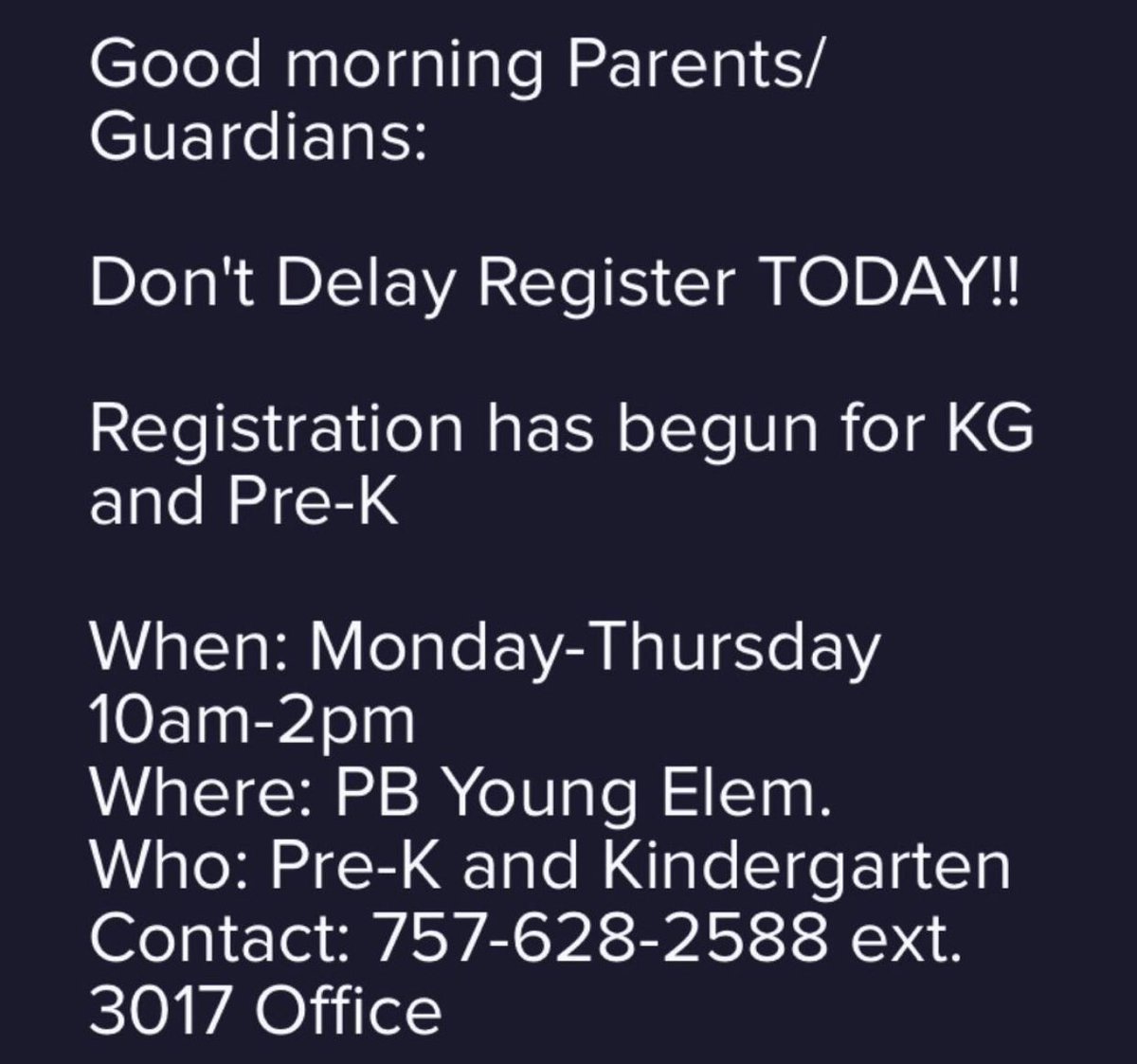 We can’t wait to meet our newest #pbyoungins! Don’t delay- register TODAY!