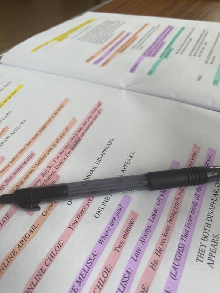 Great to be back in a rehearsal room #lines #scripts #creations