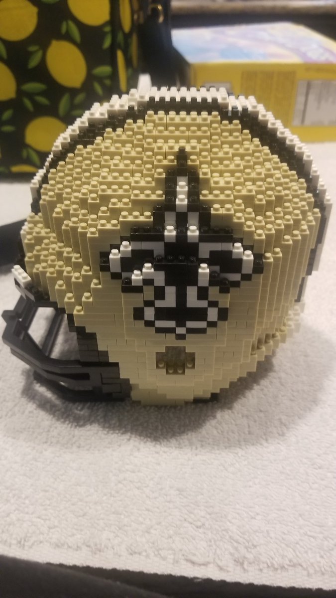 samroshins's tweet photo. When @NFL season is less then a month away, how do I celebrate you ask! Well I built a freaking helmet of course! Geaux! @Saints https://t.co/06XwTJhRPc
