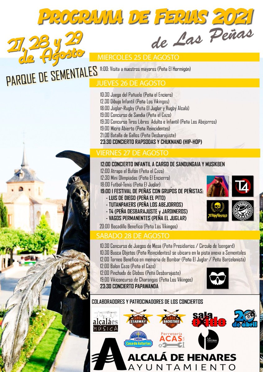 Este año no estaremos en el recinto ferial como todos los años con nuestras carpas pero estaremos haciendo actividades para todos los públicos así que ya sabéis, que la diversión no se pierda, siempre con cabeza