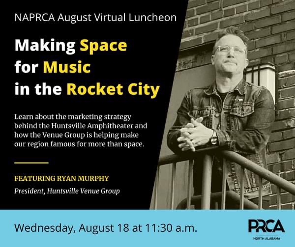 naprca's tweet photo. Join us this Wednesday at 11:30 a.m. to hear from Ryan Murphy, president of Huntsville Venue Group. We will discuss the marketing strategy behind the Huntsville Amphitheater coming soon to MidCity!

Register here: https://t.co/biu4ibjhMO https://t.co/oyImvKNDYM