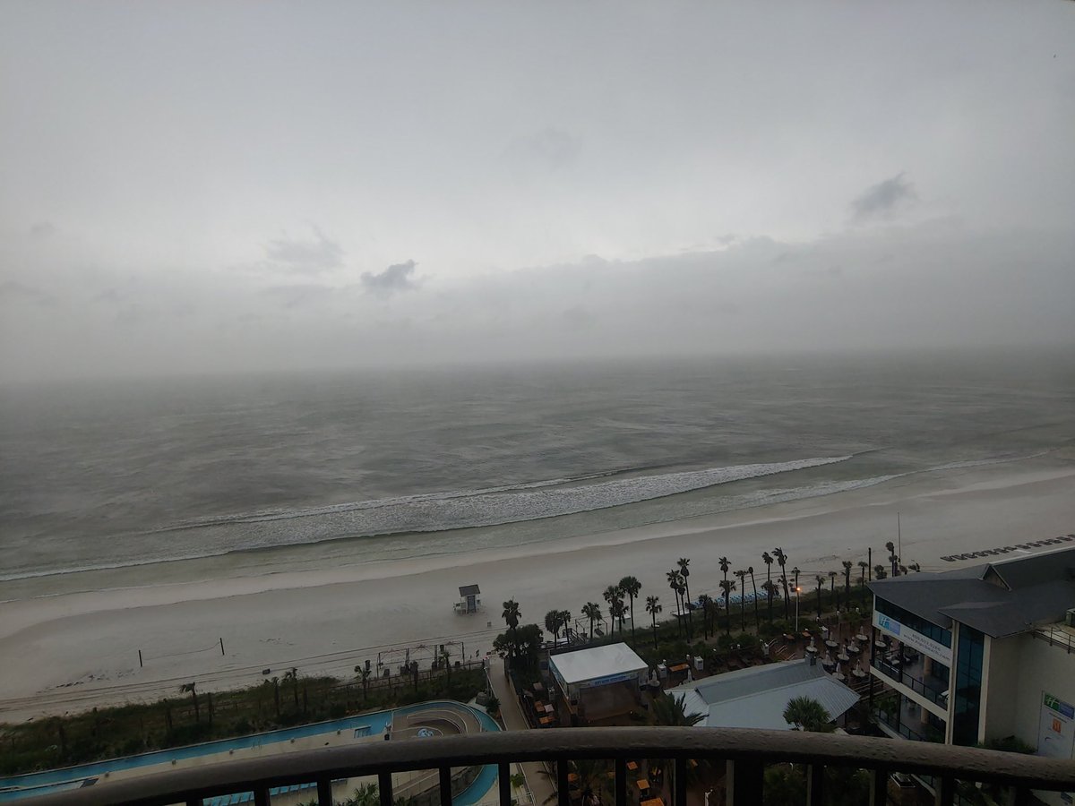 Views from within Tropical Storm #Fred on the 15th floor of the Holiday Inn Resort in Panama City Beach, Florida. 

📸: Destin Peters | #flwx @wtvmweather @WTVM @StormHour