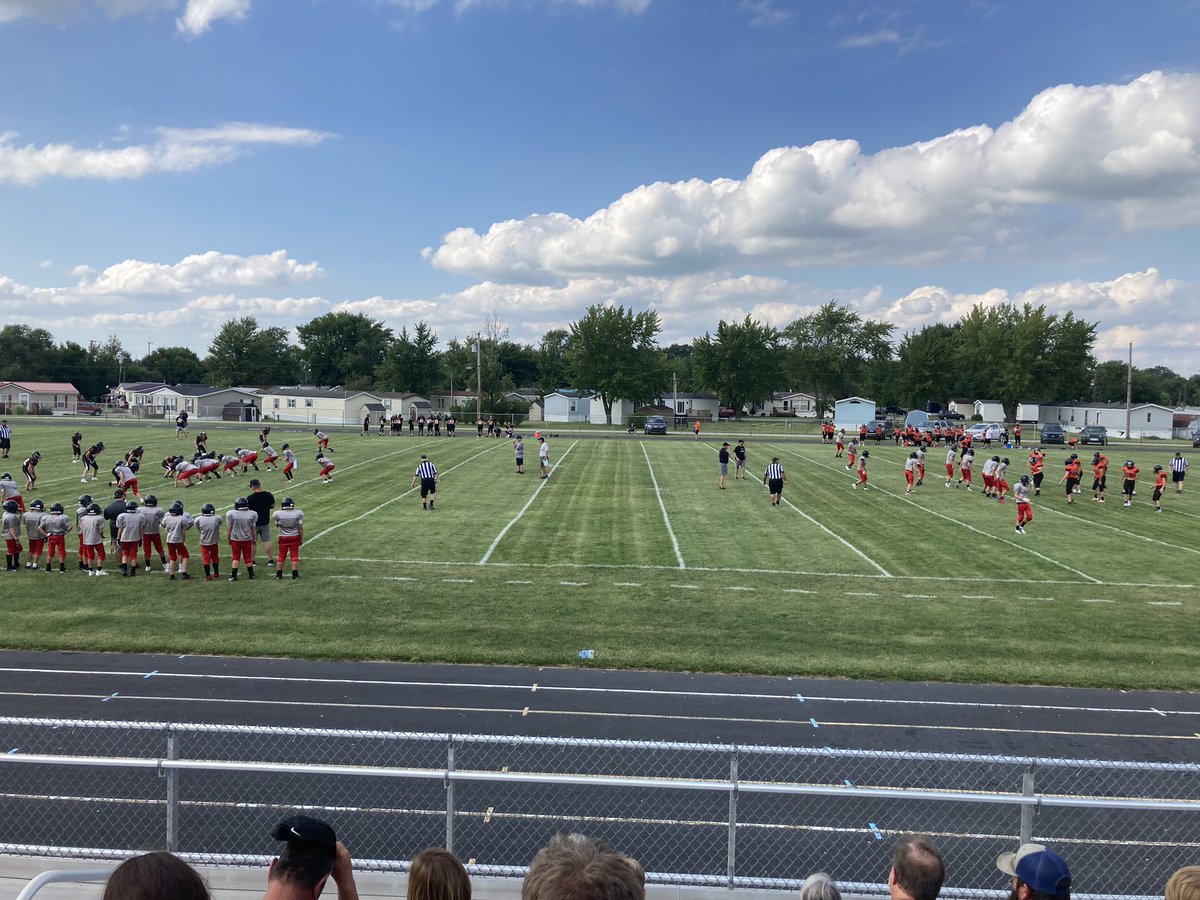 Edgewood football scrimmage vs Northwood.  7th left - 8th right