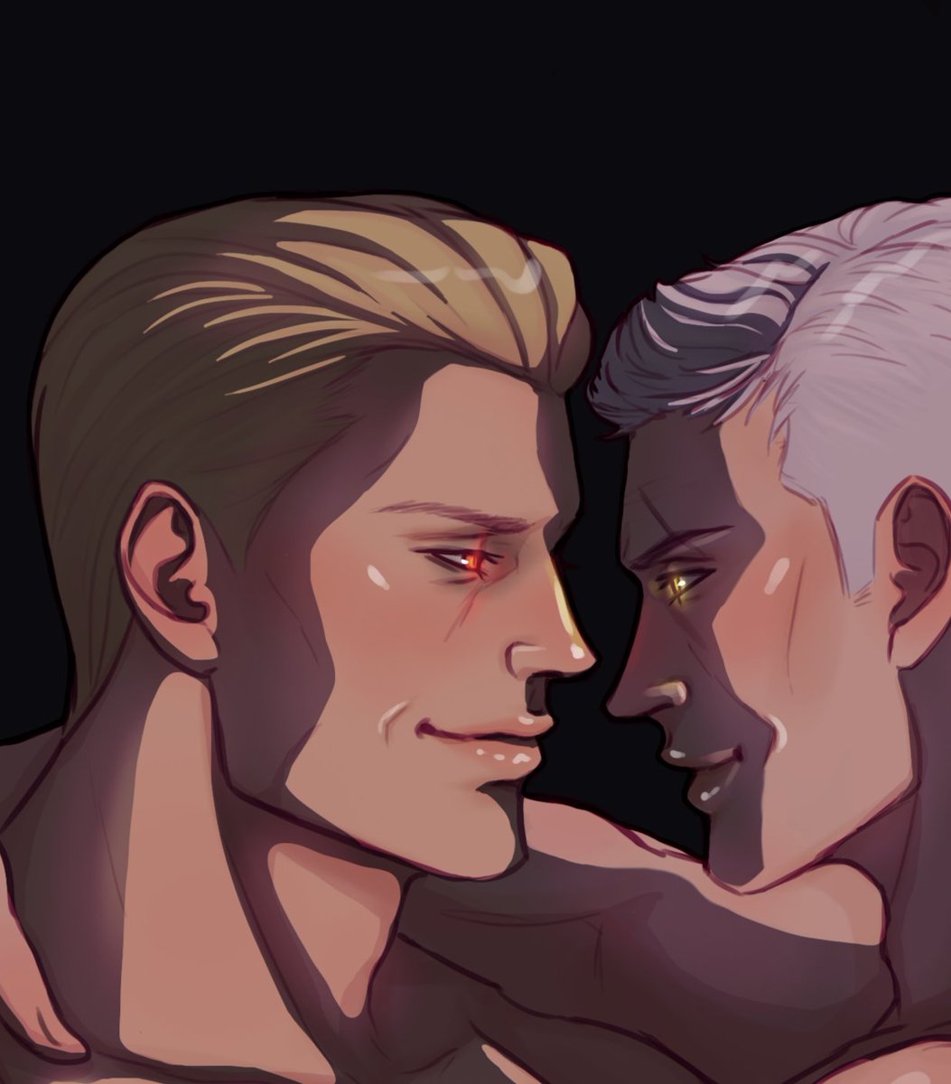 Recently finished comm of Wesker x Arias !