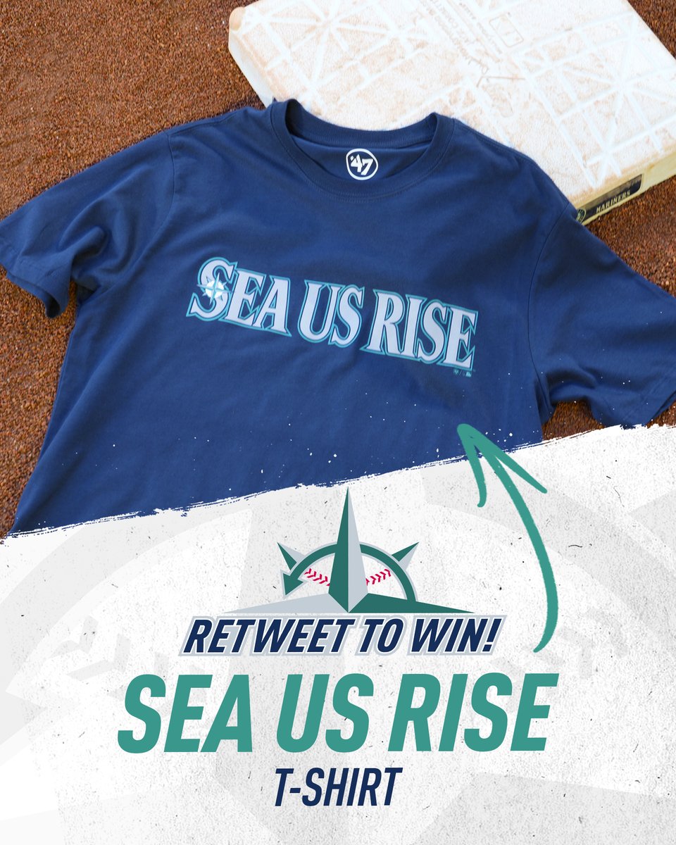 🚨GIVEAWAY TIME 🚨 

𝙍𝙏 𝙖𝙣𝙙 𝙛𝙤𝙡𝙡𝙤𝙬 𝙪𝙨 for a chance to win this comfy #SeaUsRise t-shirt thanks to <a href="/MarinersStore/">Mariners Team Store</a>!