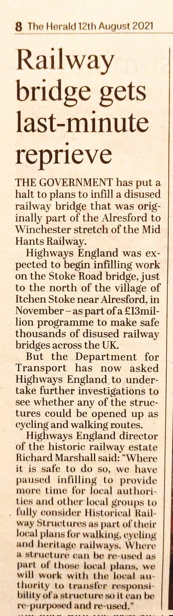 @theHREgroup @HighwaysEngland @farnhamherald
Just confirming what we believe to be the case, in this weeks local paper 
Got to keep an eye on this structure; and all the others...