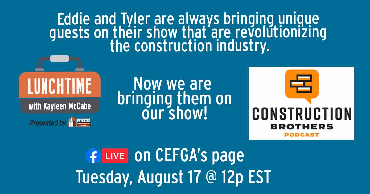 Construction Ready (@construcready) on Twitter photo JOIN us for Facebook Live tomorrow.
#construction #technology #innovation #design #industry #entrepreneurs <a href="/KayleenMcCabe/">Kayleen McCabe</a> #careers #podcasts #revolutionize #shows #education #constructionbrospodcast #skilledtrades JOIN us for Facebook Live tomorrow.
#construction #technology #innovation #design #industry #entrepreneurs <a href="/KayleenMcCabe/">Kayleen McCabe</a> #careers #podcasts #revolutionize #shows #education #constructionbrospodcast #skilledtrades