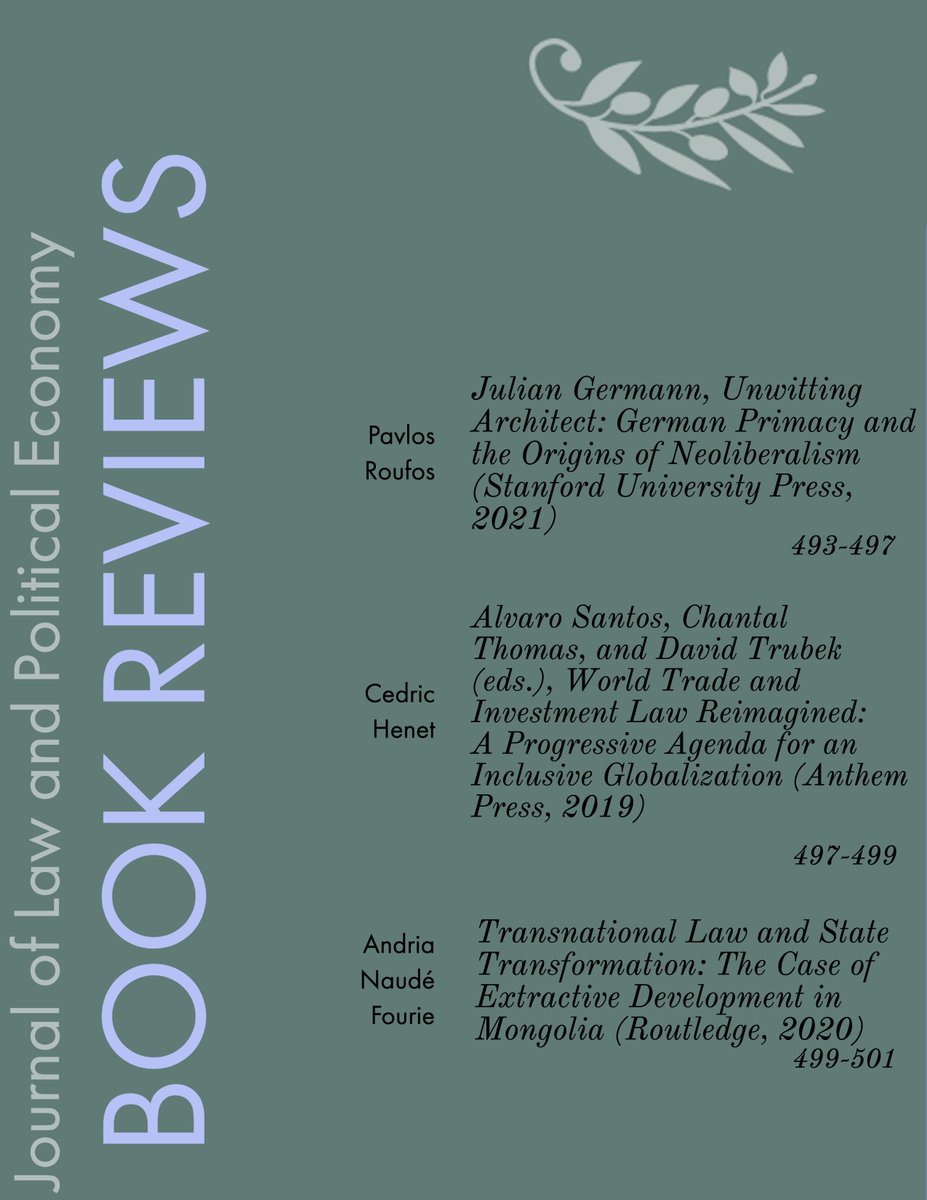 TheJLPE's tweet photo. Table of Contents for the Spring issue of the Journal of Law and Political Economy:
https://t.co/CtETJAVf6b https://t.co/dq2Bykxy01
