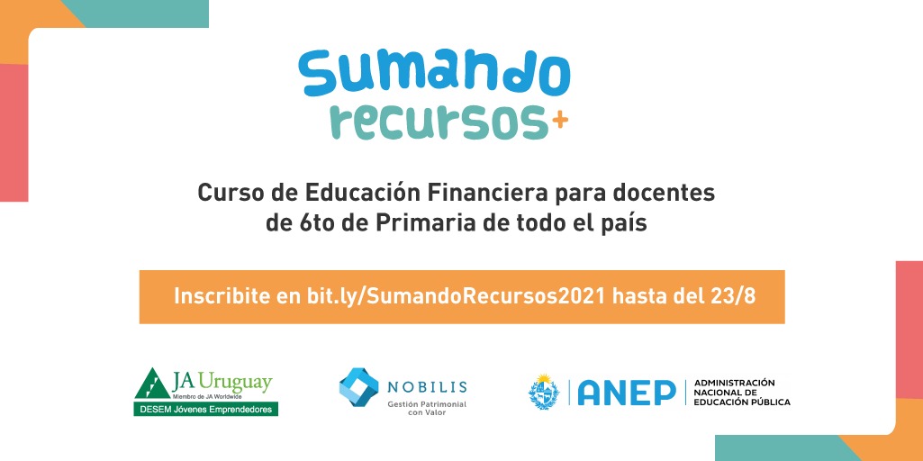DESEMJA_'s tweet photo. Si tenés a cargo un grupo de 6to de Primaria en un centro educativo público, ¡#SumandoRecursos es para vos! Una gran oportunidad para adquirir herramientas de Educación Financiera que podés aplicar en tu clase.
Inscripciones en https://t.co/ypvENpdAMY hasta el 23 de agosto. https://t.co/XUwPSgBz1H