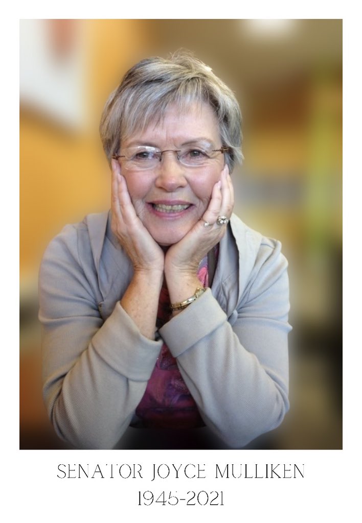 We are sad to share the passing of former Senator Joyce Mulliken. May she be remembered for her commitment to her community, and her legacy of living life to the fullest.