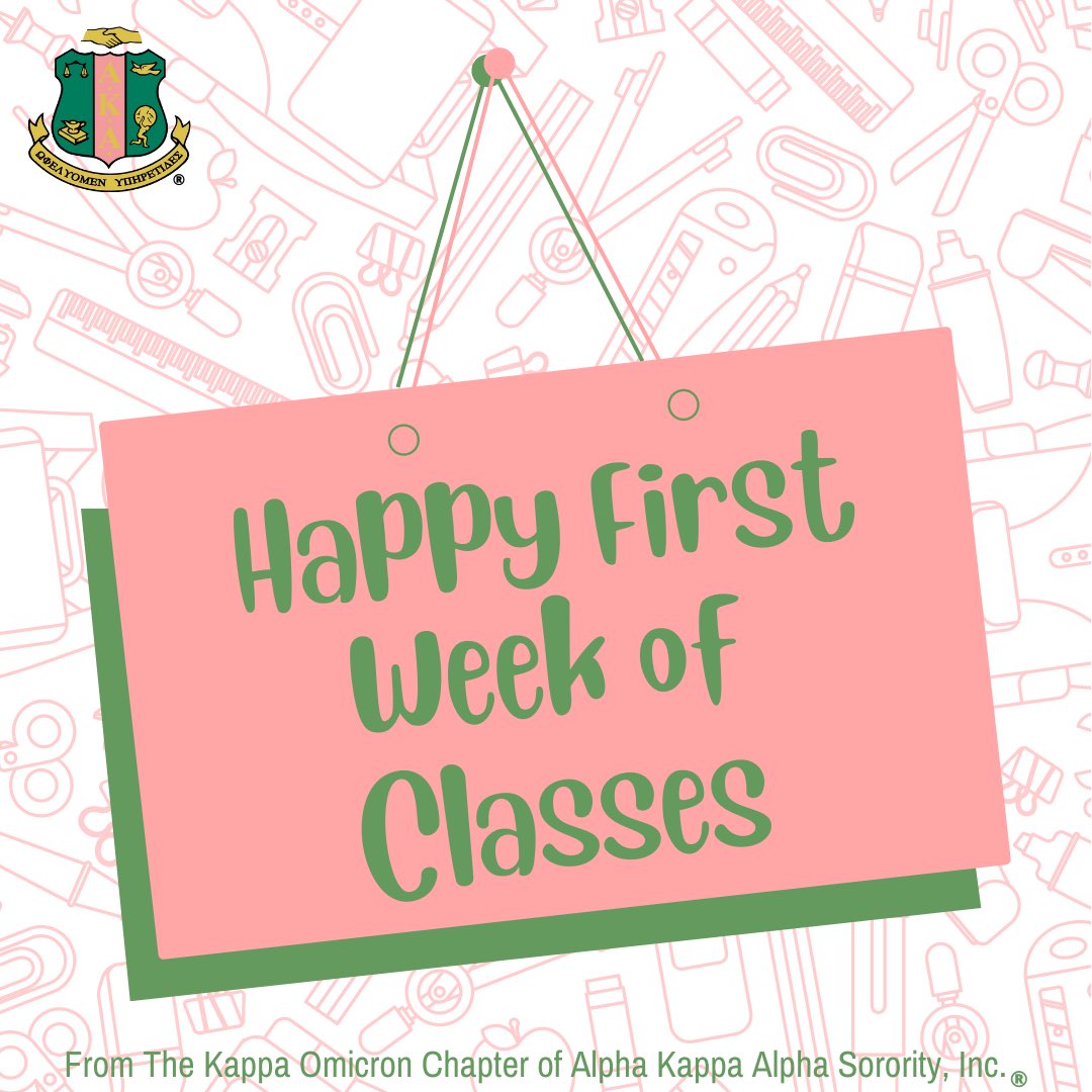 The Kappa Omicron Chapter of Alpha Kappa Alpha Sorority, Inc. wishes you a Happy First Week of Classes! We hope your first day went well! Stay safe and good luck this semester Wolfpack💗💚