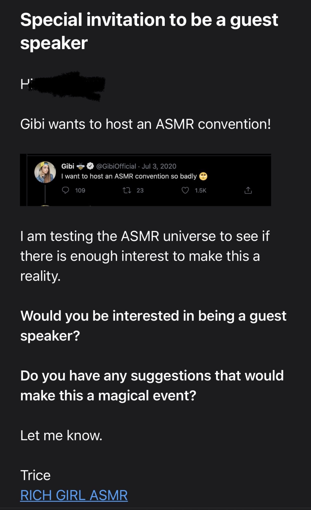 Gibi 🐝 on Twitter: "Ok a few ASMR creator friends have sent me this