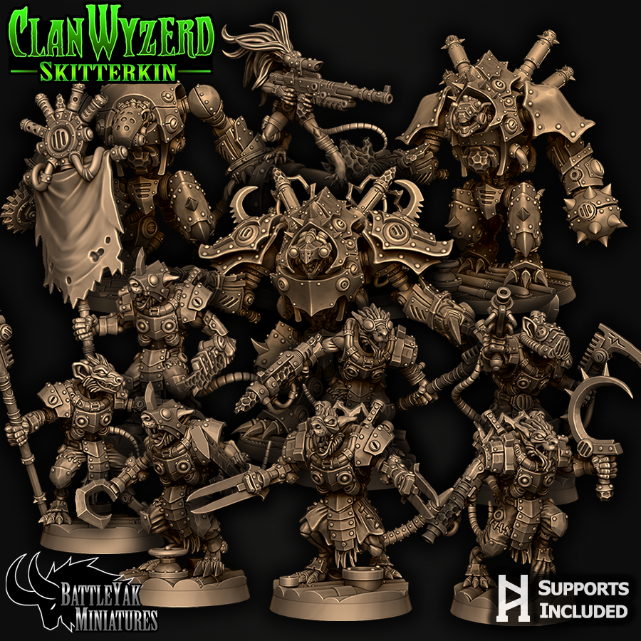 thebattleyak's tweet photo. Battle Yak Miniatures is on sale this summer! Use the discount code SUMMERYAK to get 50% off! Get awesome minis like the Clan Wyzerd Skitterkin!

https://t.co/a3lBl7q3YE

#battleyakminiatures #wargaming #tabletop #ttrpg #fantasy #scifi #dnd #warhammer #skaven #3Dprinting https://t.co/NvqZ7kwWu5