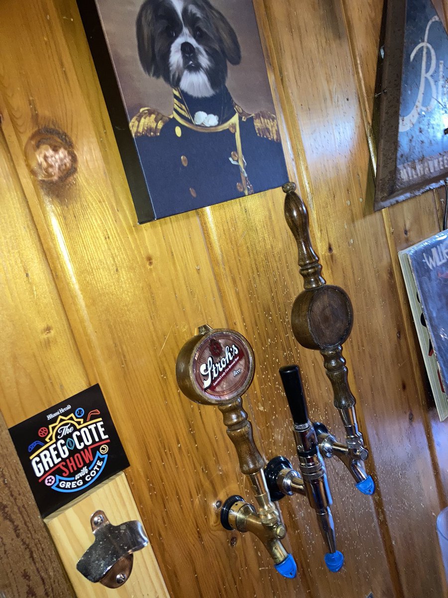 RJT243's tweet photo. One by the 🍺 beer tappers,
One on the beer 🍺 cooler,
One on my box of keepsakes,
@gregcote autograph inside
#stickinit #stickersnob
@TheGregCoteShow
@YetiBlanc_ https://t.co/Wor3E6Kai6