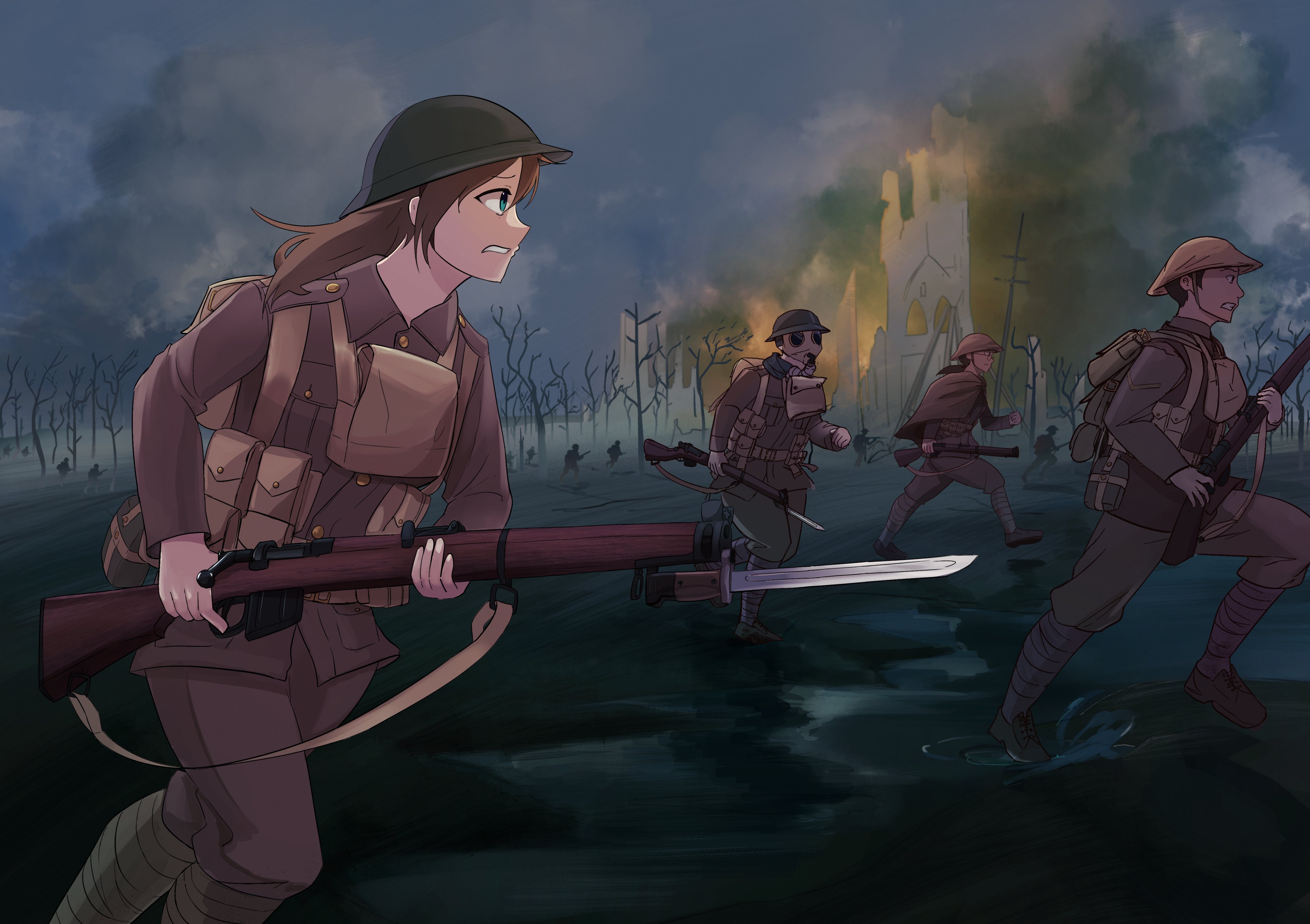 Nico Jiang ニコ江 on Twitter: "WW1 Anime - Passchendaele, 1917 https://t