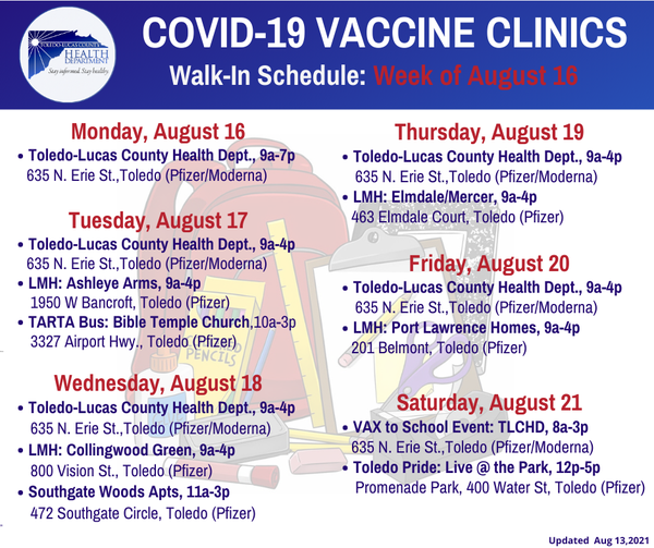 TARTA_Toledo's tweet photo. It is easier and more important than ever to get your #vaccine. TARTA's #VaccineMobile will be available all week at the following locations. ⬇️ #VictoryOverCOVID #LoveSavesLives #VaxTransit @vproject_nwo @ToledoLucasHD https://t.co/kRyMzhudx7