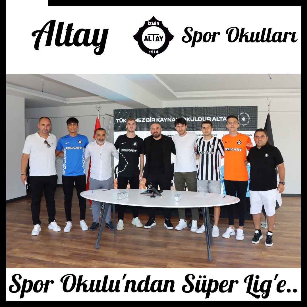 AltaySporOkulu's tweet photo. SPOR OKULLARINDAN  SÜPER LİG'E.. 
Altay eski  günlerdeki gibi yetiştirici kimliğine döndü. Spor Okullarından yetişip Altay U-19 takımının oyuncuları 2004 doğumlu Cem Özgener, Nurettin Küçükdeniz ve Mustafa Çalışkan profesyonelliğe geçişin ilk imzalarını attılar. 
#İlkGündenBeri https://t.co/3Db8M9JIdt